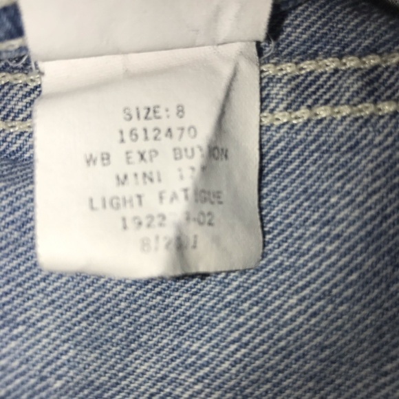 Tommy Hilfiger Light Wash Denim Button Front Skirt - Picture 8 of 8